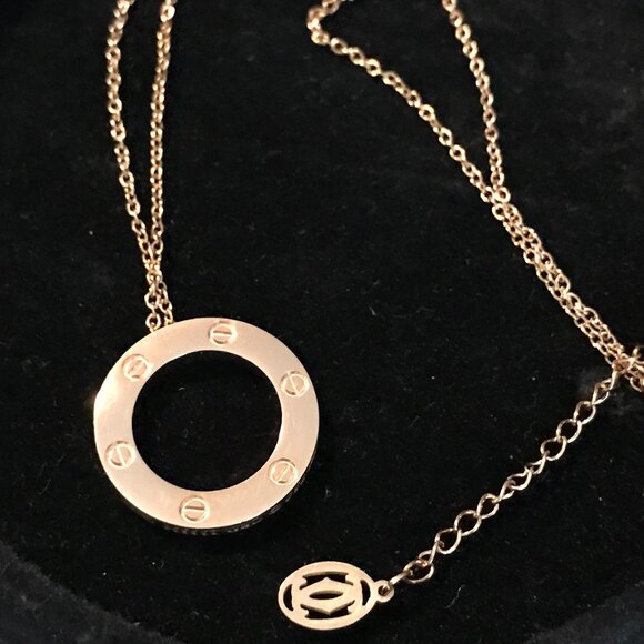 Necklace Pendant  - Rose Gold Color - Costume Jewelry - Picture 8 of 14
